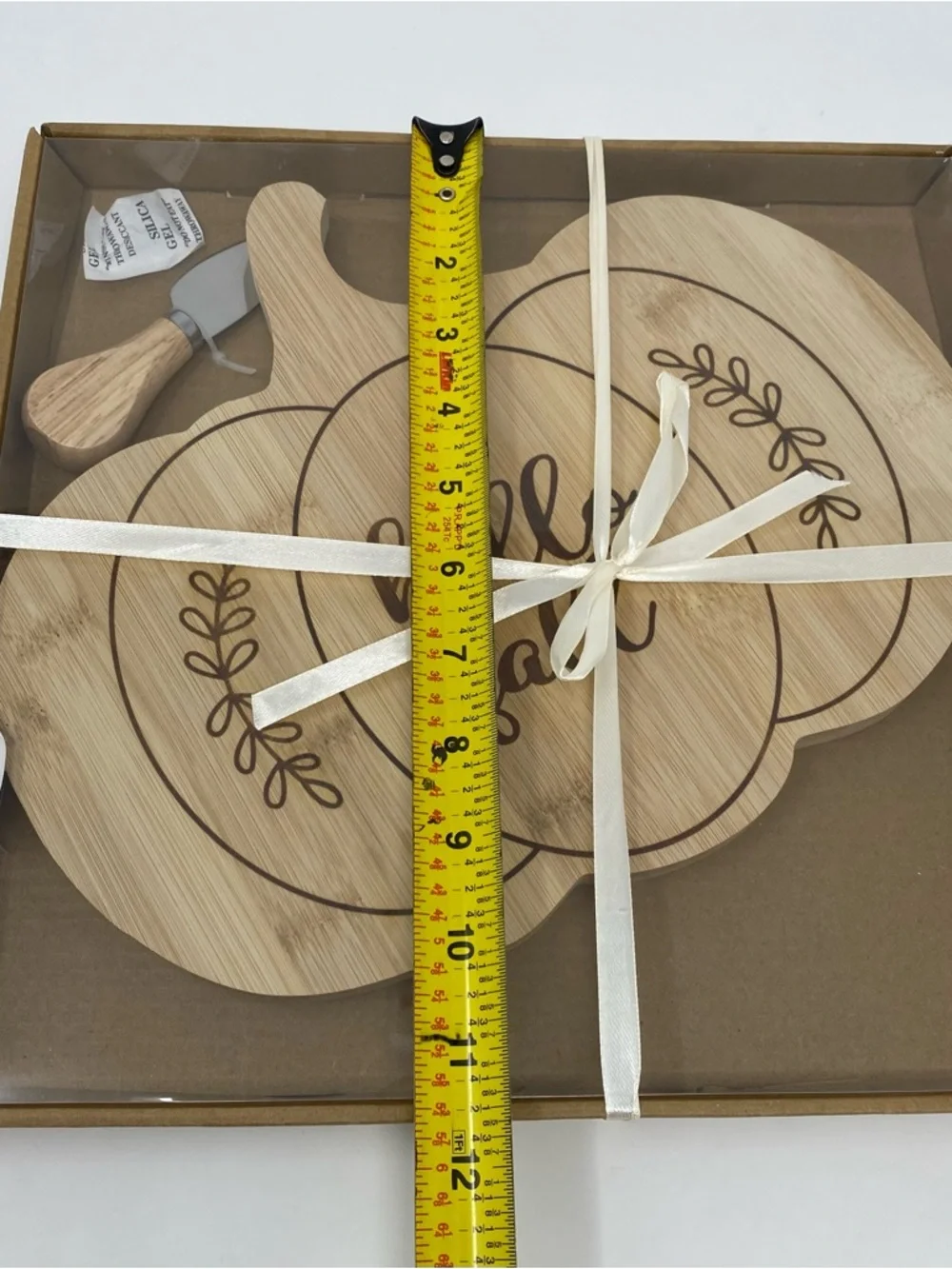 NEW - Hello Fall Pumpkin Cheese Board Set